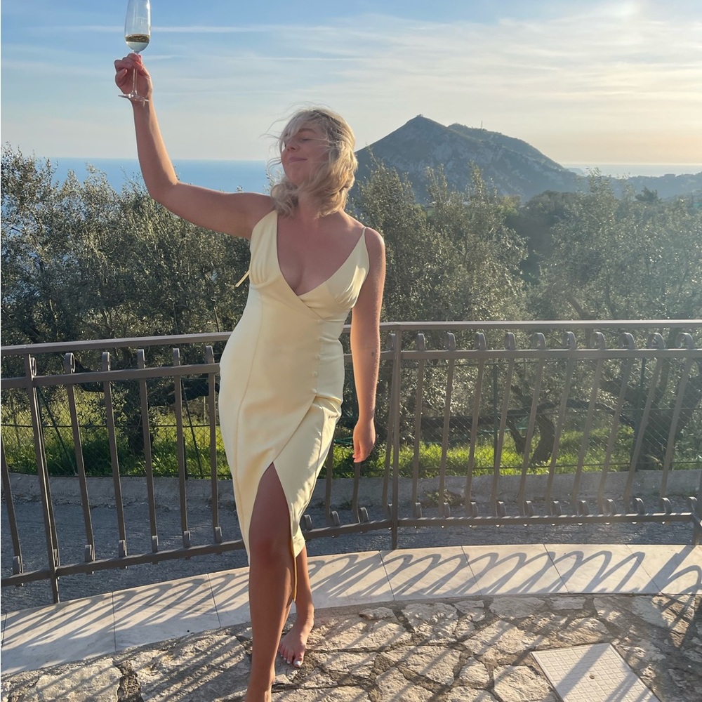 Camila Coelho Cream Midi Dress